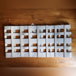 NWT BEBE White Faux Leather Caged Belt-Sz M/L